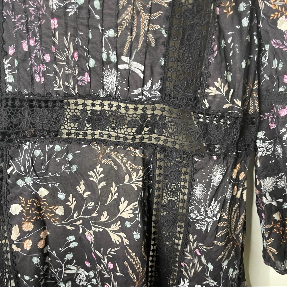 Anthropologie Moulinette Soeurs Lily Peasant floral print unlined Dress size 12 - Picture 6 of 9
